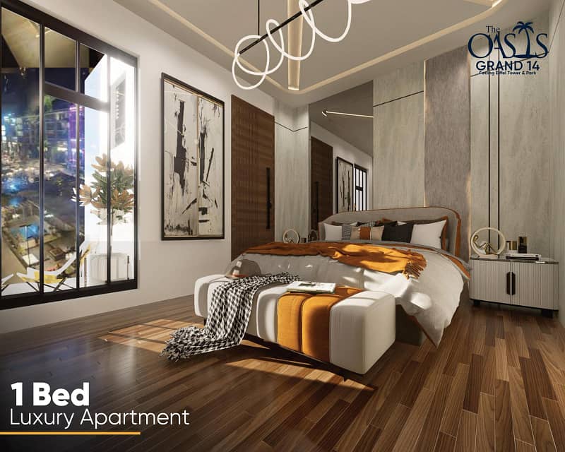 Book Your 1 Bed Luxury Apartment in Just 16 Lac Only in The Oasis Grand 14 Bahria Town Lahore 2