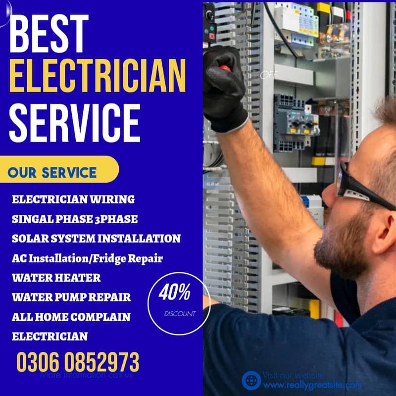 Electrician Technician / solar system installation /AC installation/ 0