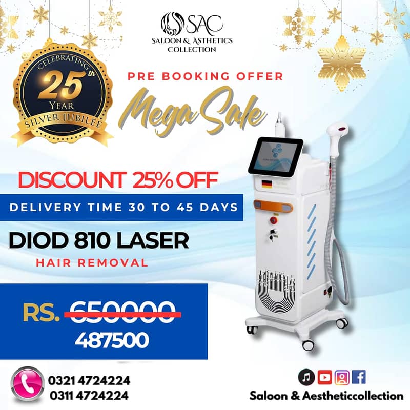 Mega Sale _25% OFF ON ALL AESTHETIC MACHINES / DIOD 810 LASER 0