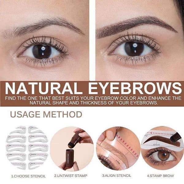 2in1 eyebrows stamp brown black 2