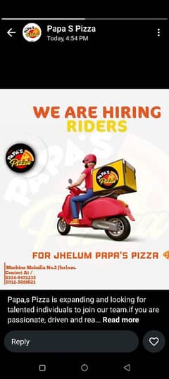 Bike riders for delivery boy