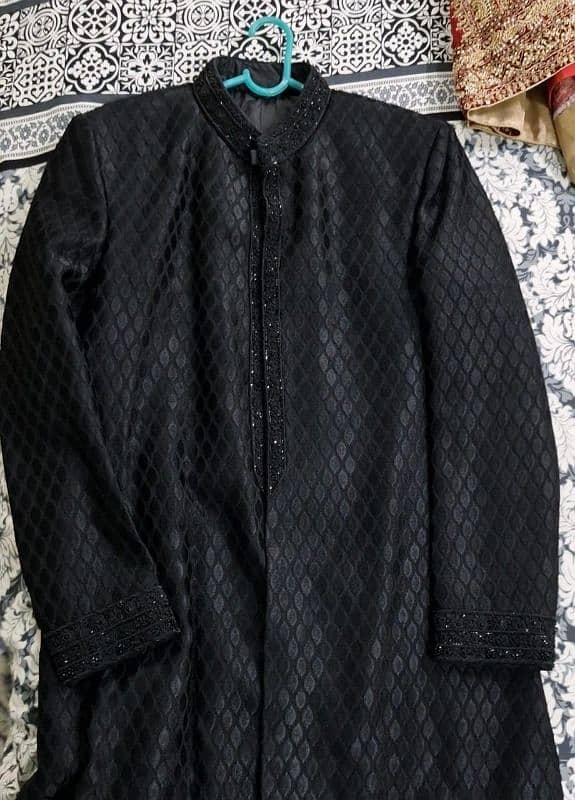 Black sherwani 1