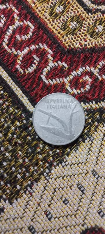 italian 10 lira 1953 very unique coin RS. 50000 0