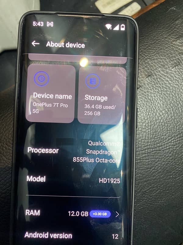 oneplus 7t Pro 19gb ram 256 gb rom Pta Approved 2