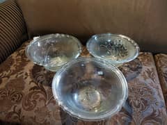 cute designer glass bowls three piece ,, per bowl 800 price final