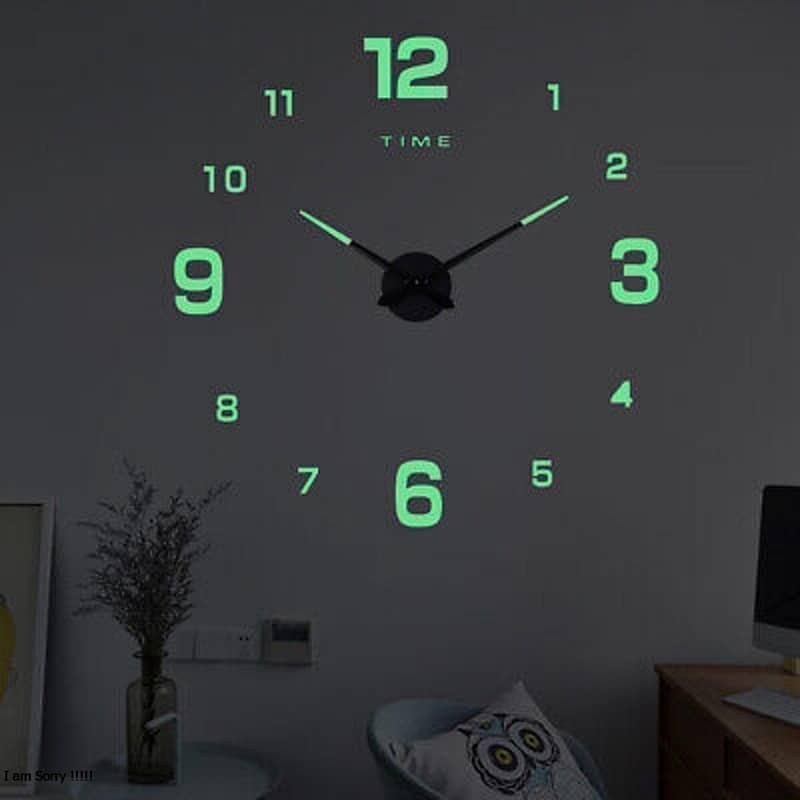 New DIY 3D Clocks Night Luminous Large 1