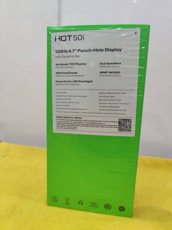 Hot 50i Infinix box packed 3