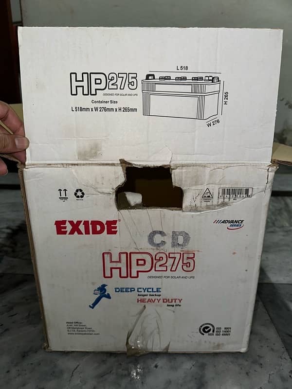 4x Excide HP275 battery 2