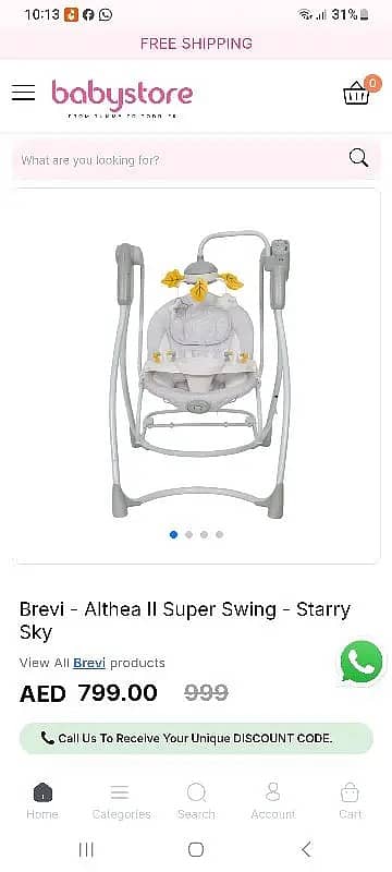 Kids Swing / Baby swing / Kids Electric Swing / Baby jhoola for sale 5