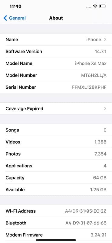 iphone xs max non pta 6