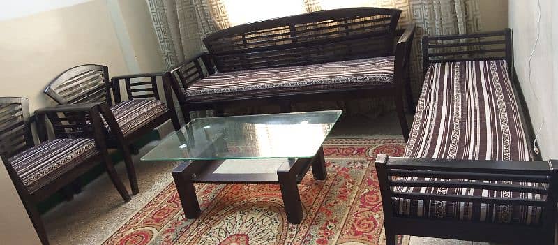 8 Seater Sofa Set & Center table | Wooden | Modern Style 0