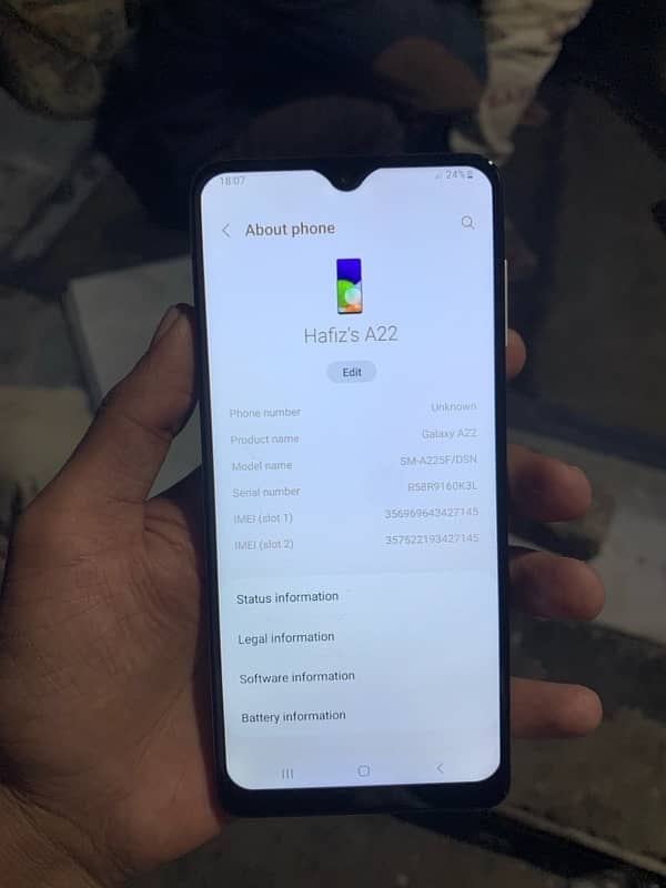 samsung a22 6+128 penal change he baki sab ok he 2