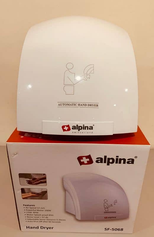 ALPINA HAND DRYER PLASTIC BODY 2 YEAR WARRANTY 0