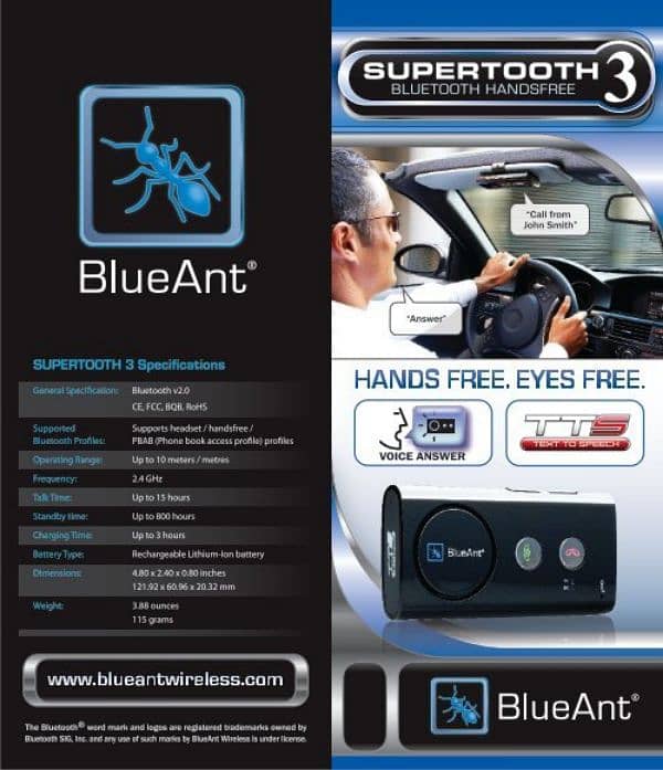 BlueAnt SuperTooth 3 Car BlueTooth HandsFree and SpeakerPhone Device 14