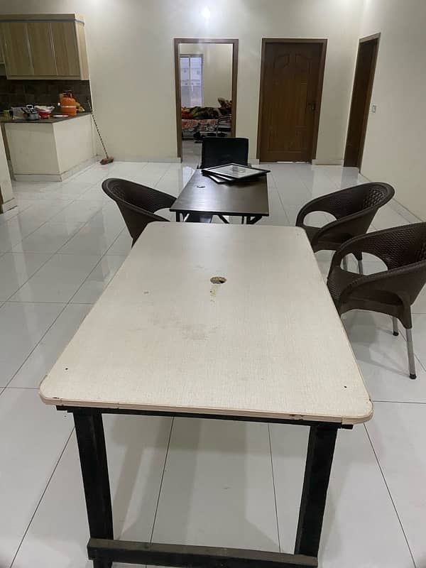 4 chairs 2 office table 11