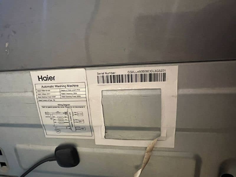 Haier fully automatic washing  machine 14