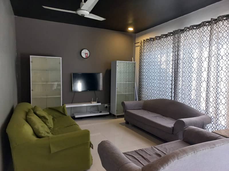 1 Kanal Furnished portion lower for rent in dha phase 7 near p. k. l. i 38