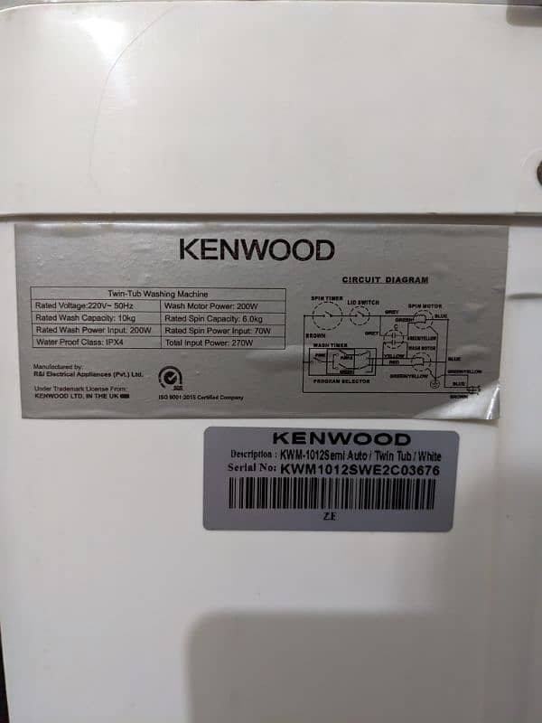 Kenwood washing machine 3