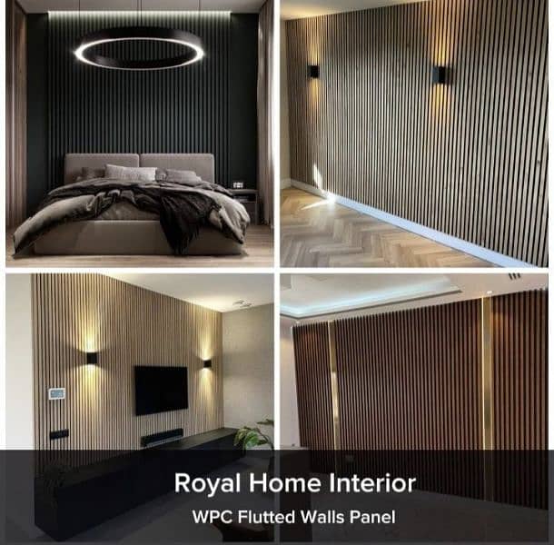 WPC PVC Flutted Wall Panel's / Bedroom, Media, Feature & Decor Wall's. 1