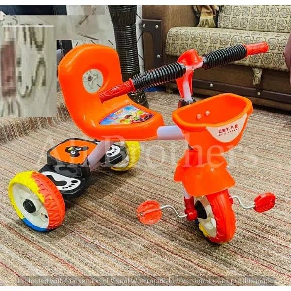 Kids Tricycle Foam Tire with front Basket & back Standing space 0