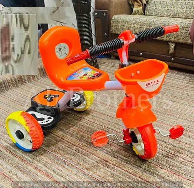 Kids Tricycle Foam Tire with front Basket & back Standing space 1