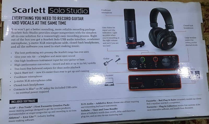 Focusrite Scarlett 2i2 Studio Bundle ( 3rd gen ) Audio Interface 13