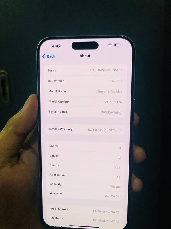 IPHONE 15 PRO MAX 256gb NON PTA JV 14