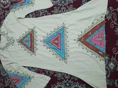 Turkish Abayah front , back heavy work embroidery