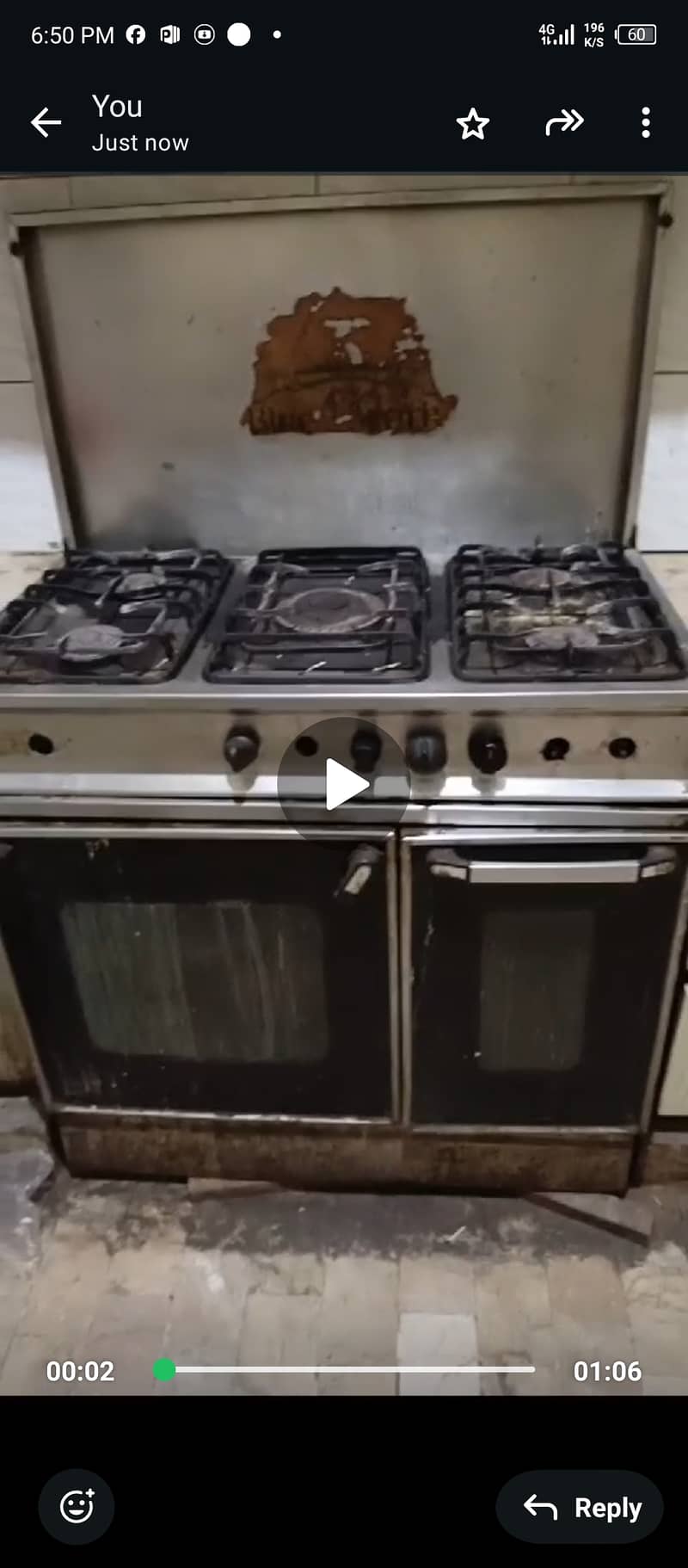 used gas oven 0