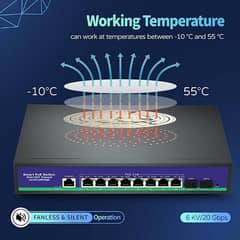 D-Link 8-Port Gigabit PoE Switch (DES-1008MP) - 120W Power Budget