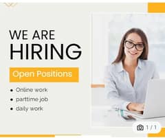 Online work from home /Part time