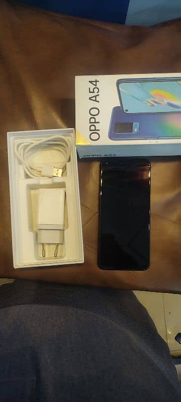 Oppo A54 4/128 with box charger condition 9/10 3