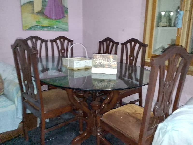 Six seater glass  dining table 3