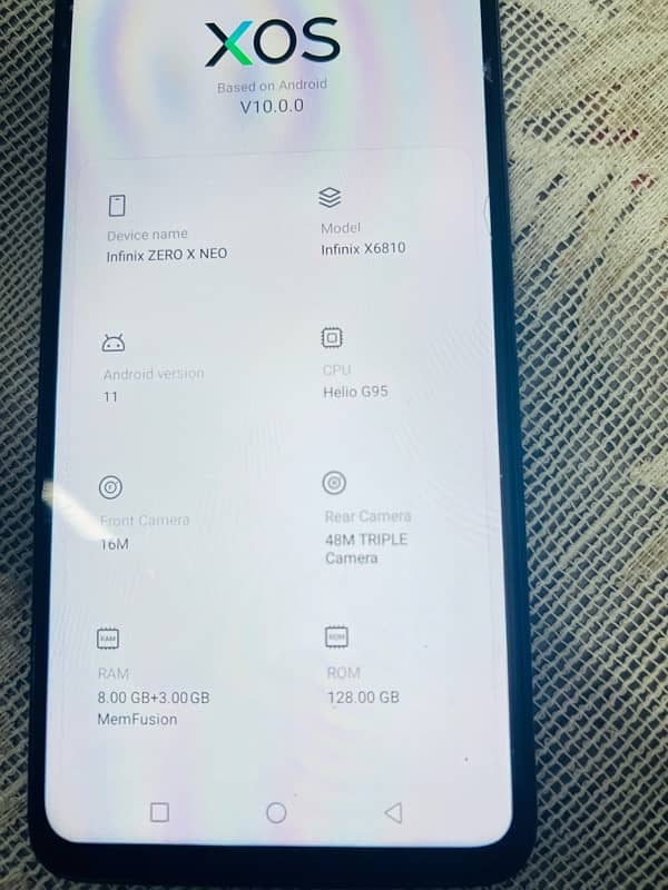 Infinix Zero X Neo for sale 9/10 condition 5