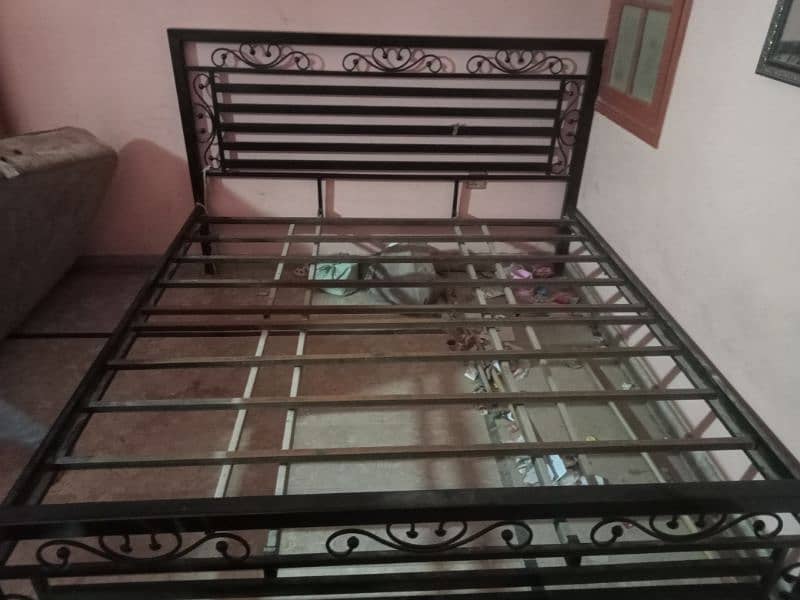 Urgent sale Iron bed without mattress 3