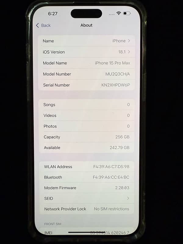 iPhone 15 pro max 256 gb 1