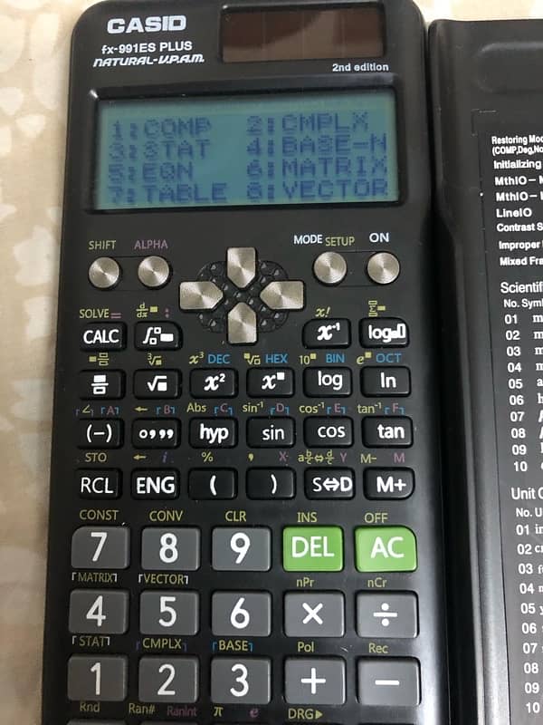 Casio fx-991Es Plus Natural VPAM Scientific Calculator 2