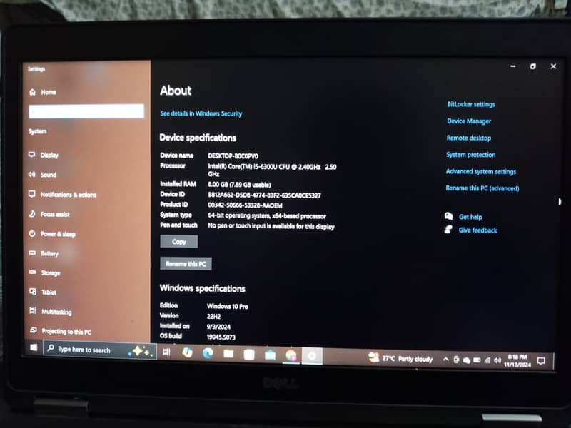 dell latitude E5470 6th gen 2