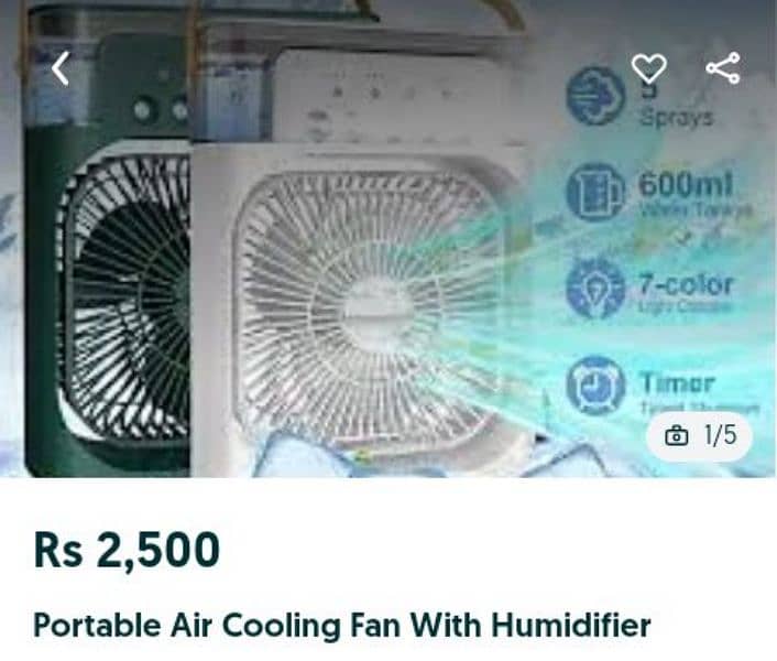 portable fan with Humidifier 1