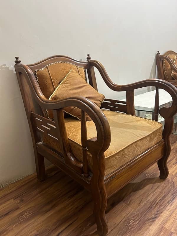 5 Seater sofa set Shesham Lakri 5