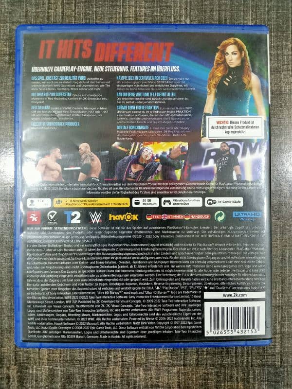 WWE 2K22 Disc for PS5 1