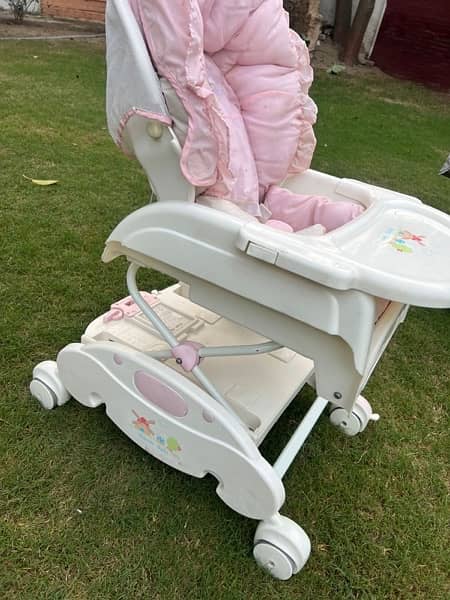 Excellent Condition Baby Dinning/ Rocker/ Cot Chair with swing 0