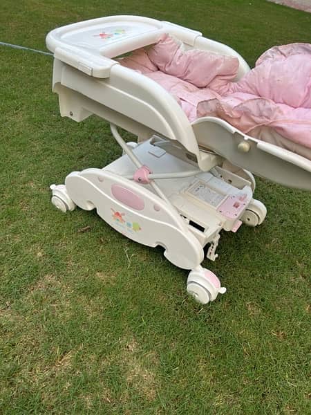 Excellent Condition Baby Dinning/ Rocker/ Cot Chair with swing 3