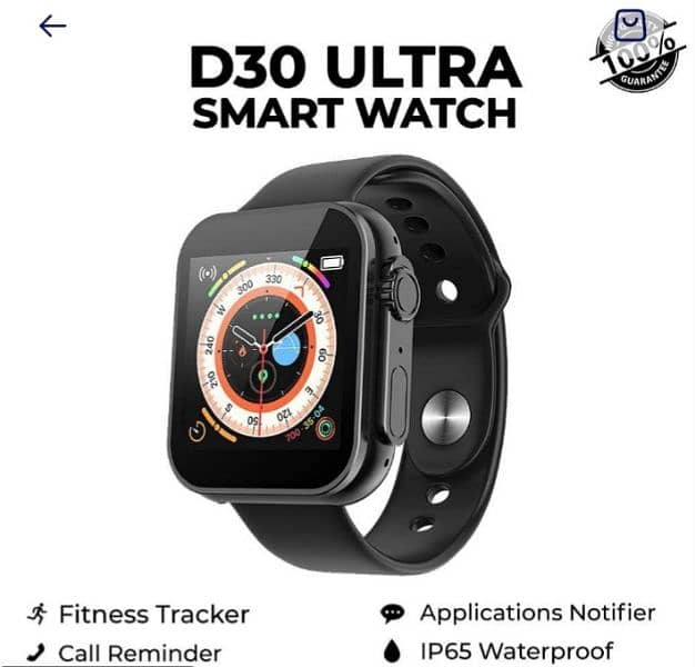 D30 Ultra Smart Watch Bracelet black 0