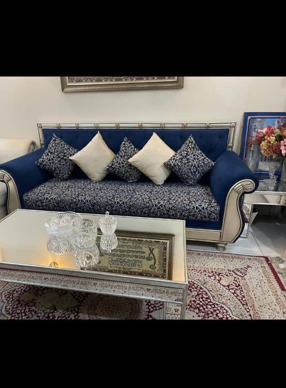 5 seater sofa set with 1 center table and 2 side tables 0