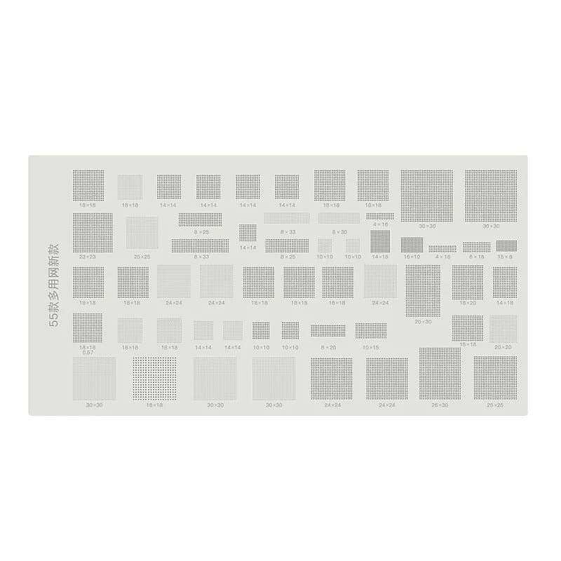 High Quality 55 Kinds of Universal BGA Reballing Stencils Template for 0