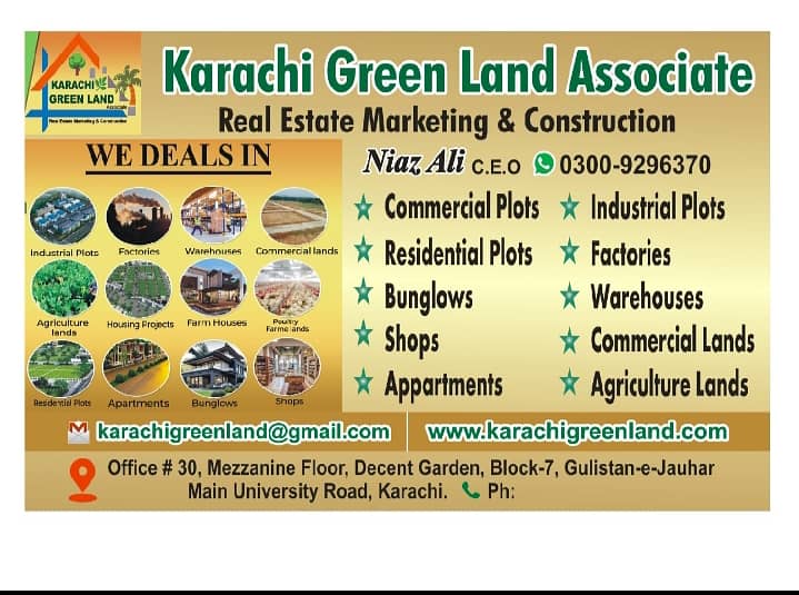 Two Commercial Office Which Are Together West Open &Amp; Leased Available For Sale In Decent Garden Black 7 Gulstan-E-Johar At Main University Road 3