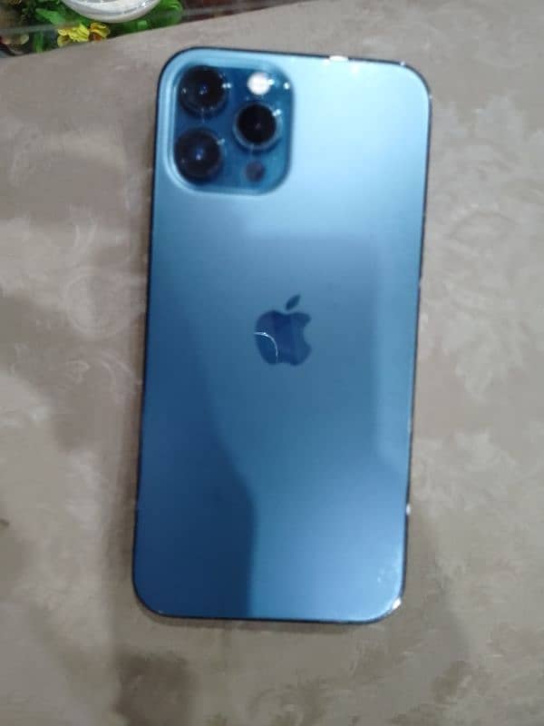 I phone 12pro max JV 10/8 condition water pack blue color 128GB 0