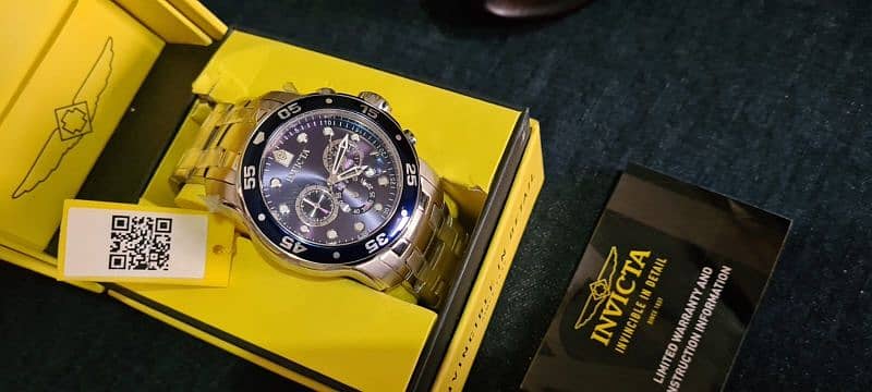 Invicta chronograph 100% original Gents wrist watch New Box packed 3