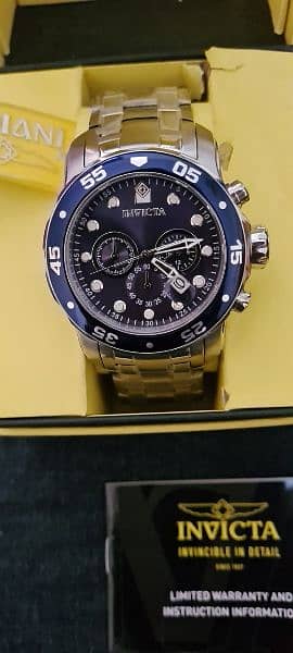 Invicta chronograph 100% original Gents wrist watch New Box packed 0